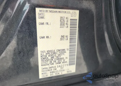 2018 Nissan Altima 2.5 z USA, uszkodzony, nr VIN 1N4AL3APXJC162779